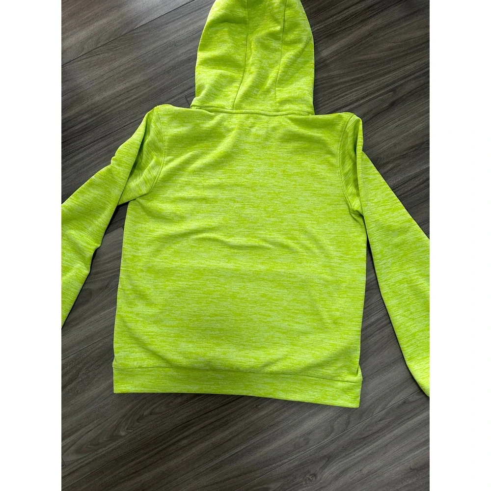 Under Armour Hoodie‎ Pullover ColdGear Neon Green Logo YLG